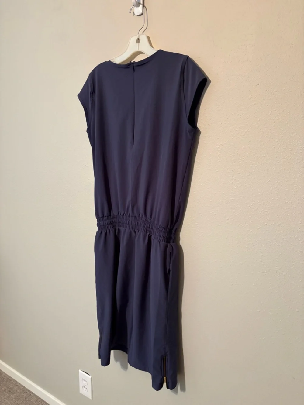 Albion Navy Drawstring Waist Midi Dress - Picture 5 of 10